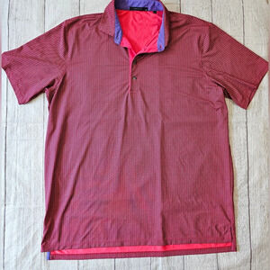 Greyson Men's Size XL Diamond Print Polo Shirt Golf Shirt Performance Short Slev